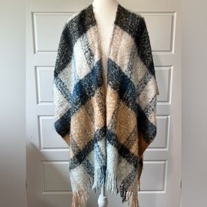 Sonoma‎ Cozy Plaid Fringe Shawl Wrap
